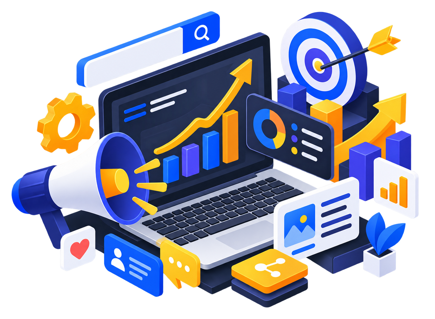 Brand content, search and campaign illustration