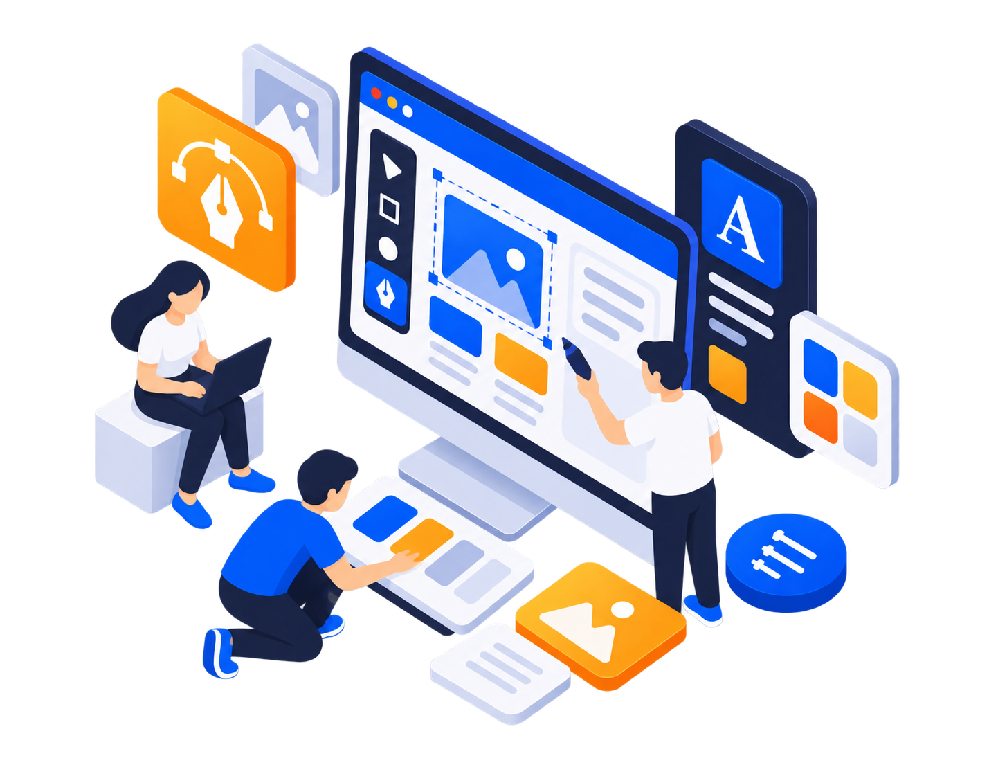 UI/UX & Creative Design illustration