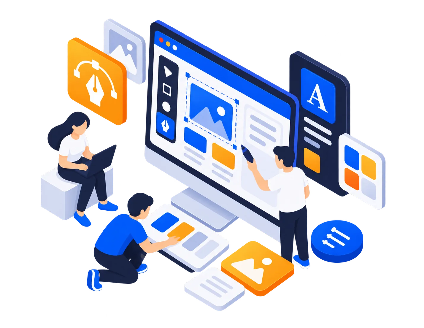 UI/UX & Creative Design illustration