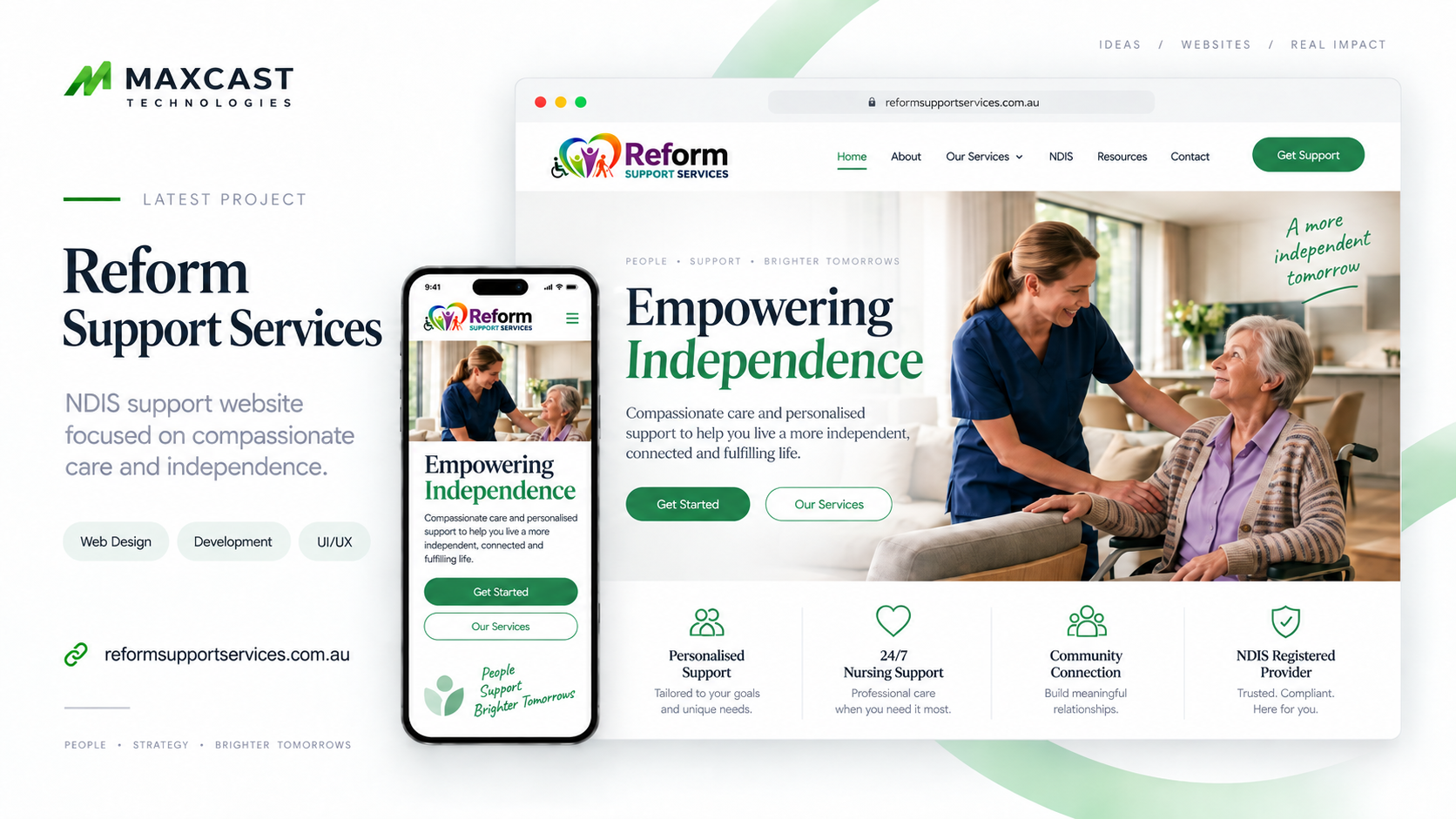 Reform Support Services website showcase