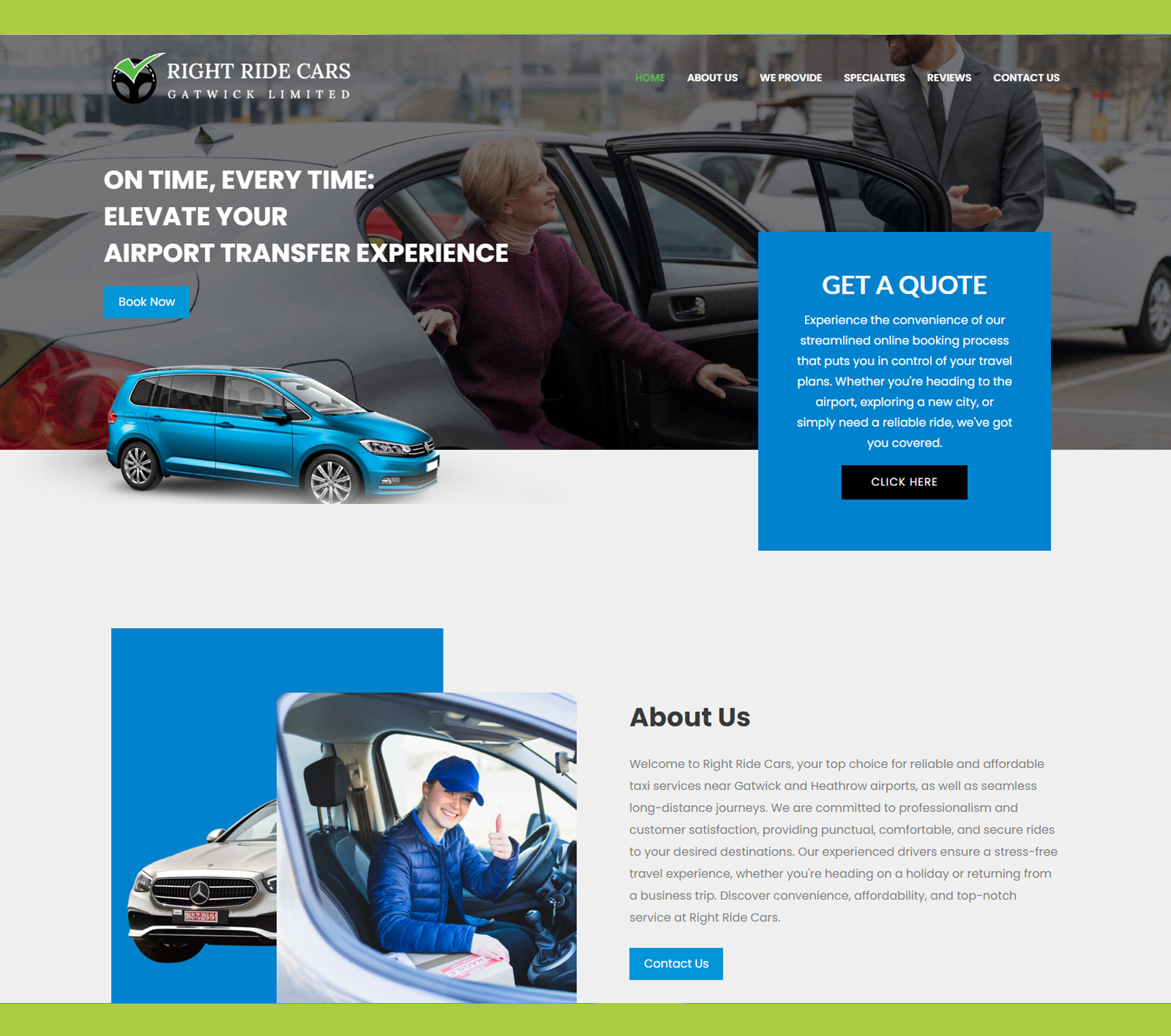 Right Ride Cars website screenshot from Maxcast archive