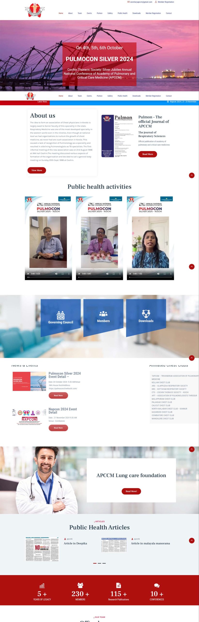 academy of pulmonary and critical care medicine website screenshot from Maxcast archive
