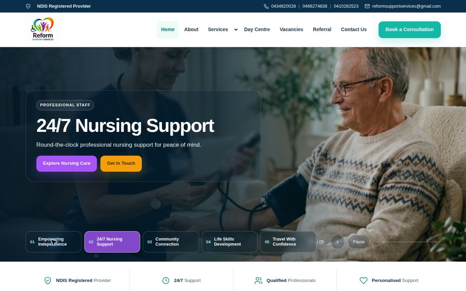 Reform Support Services website showcase